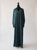 Ruba Abaya - Deep Teal angle view with professional open abaya style