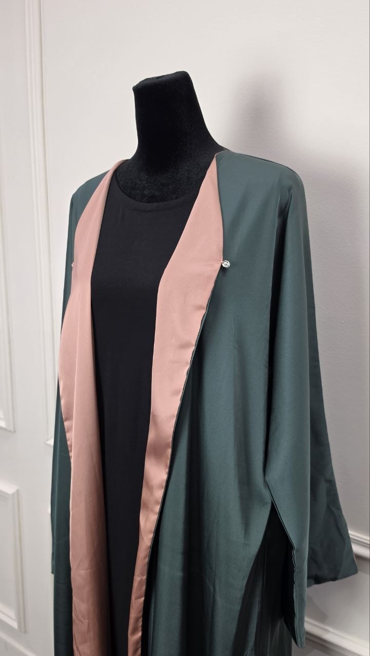 Raya Abaya - Mocha Rose with matching hijab